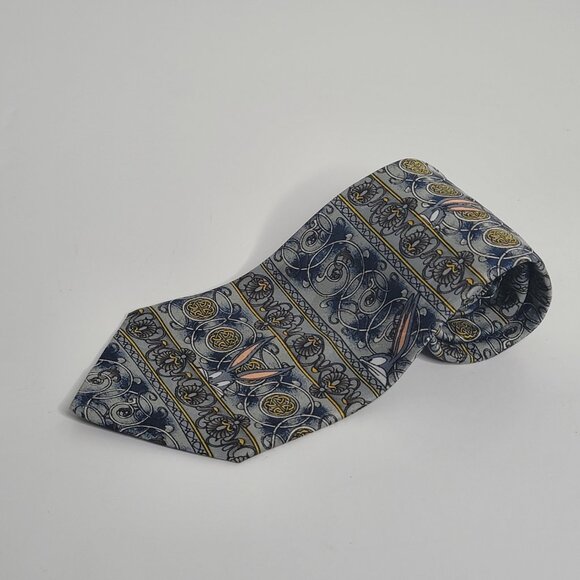 Looney Tunes Mania Hidden Bugs Bunny Neck Tie Cartoons 1995 Vintage Silver - Picture 8 of 8